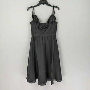 NEW BHLDN Quillaree Couplet Silk Dress Black 10